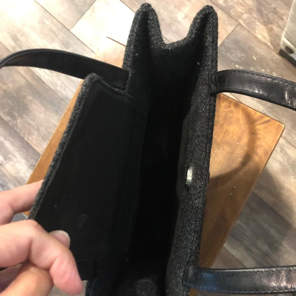 kate spade Black Felt Satchel Tote